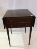 Sm. Two Drawer Drop Leaf Lamp Table