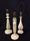 Lot of 3 Aladdin Alacite Electrified Lamps