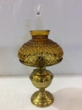 Brass Aladdin Kerosene Lamp w/ Clear Chimney