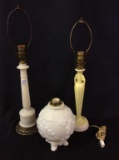 Lot of 3 Aladdin Alacite Electrified Lamps-