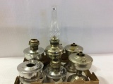 Lot of 7 Various Metal Kerosene & Electrifed Lamp