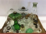 Group of Various Glass Kerosene Lamp Bases
