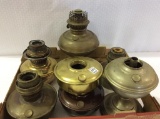 Group of Various Metal Kerosene Lamp Bases