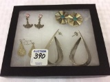 Group of 4 Pair of Ladies Sterling/925 Earrings