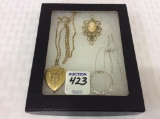 Group of 3 Ladies Gold Jewelry Including 12K