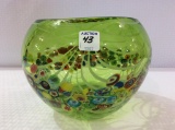 Lg. Millifiori Heavy Art Glass Bowl