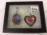 Lot of 3 Pendants Including 2-Rainbow Color-