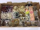 Lg. Box of Ladies Costume Jewelry Inluding Many