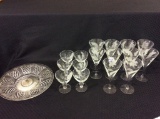 Lg. Group of Glassware Including 10 Etched