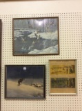 Lot of 3 Framed Prints Including Duck