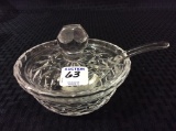 Sm. Waterford Condiment Dish w/ Lid