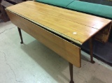 Long Narrow Wood Drop Leaf Table (One Hinge Needs