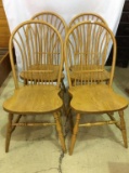 Lot of 4 Matching Wood Dining Chairs