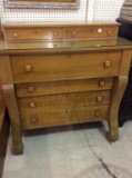 Lg. Wood 4 Drawer Dresser w/ 2 Top Drawers