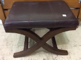 Sm. Wood Vinyl Top Stool