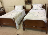 Three Piece Bedroom Set Including 2 Twin Beds