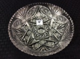 Ornate Cut Glass Bowl (2 1/4 Inches Tall X 8