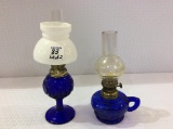 Lot of 2 Sm. Cobalt Blue Miniature Lamps