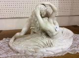 Lg. Marble Statue of Lovers-Original Angel