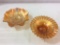 Lot of 2 Carnival Glass Dishes Including