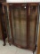 Curved Glass China Cabinet w/ Light Bar