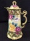 Unmarked Nippon Floral Painted Pitcher w/ Lid