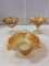 Lot of 3 Carnival Glass Pieces Including