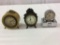 Lot of 3 Sm. Alarm Clocks Including One Marked