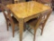 Wood Rectangular Kitchen Table w/ 4 Chairs