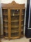 Oak Curved Glass China Cabinet w/ Man of the North