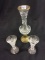Lot of 3 Including Silver Base #800 Glass
