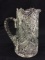 Heavy Cut Glass Pitcher (9 Inches Tall)