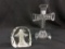 Lot of 2 Glass Religious Pieces