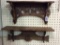 Lot of 2 Wall Hanging Clock Shelves-One is
