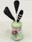 Floral Painted Hat Paint Holder w/ 3 Black Bead