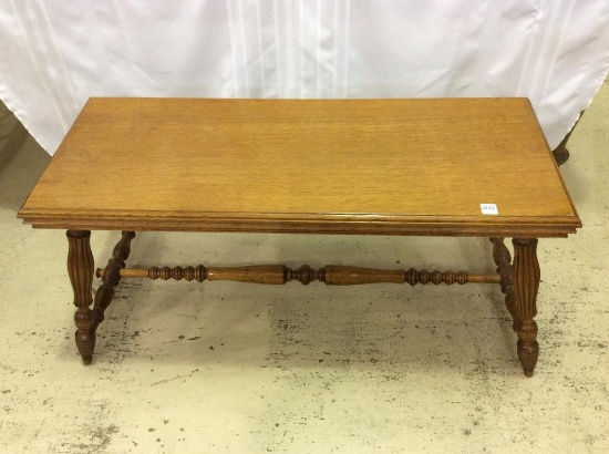Oak Piano Bench Style Coffee Table