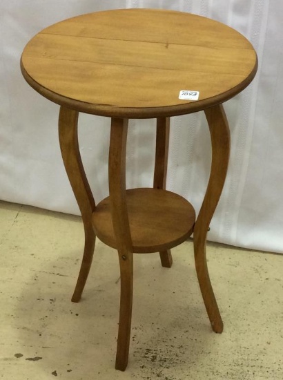 Sm. Round Wood Plant Stand