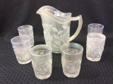 Imperial Glass Opalescent Pitcher & Tumbler Set