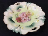 RS Prussia Floral Decorated Plate w/ Dbl