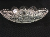 Cut Glass Serving Dish (One Top Chipped Edge)