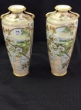 Lot of 2 Matching Hand Painted Nippon Decorated