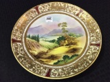 Hand Painted Nippon Landscape Painted Plate