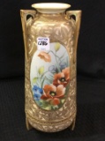 Hand Painted Nippon Three Handle Floral Painted