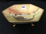 Hand Painted Nippon Three Footed Dish w/