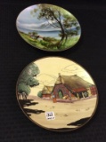 Lot of 2 Hand Painted Nippon Decorated Plates-
