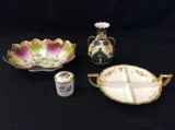 Lot of 4 Hand Painted Nippon Pieces Including
