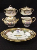Lot of 5 Hand Painted Nippon Pieces Including