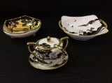 Lot of 3 Hand Painted NIppon Pieces Including