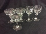 Lot of 5 Baccarat Stemware Pieces Including
