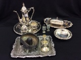 Lg. Group of Silver Serving Pieces Including